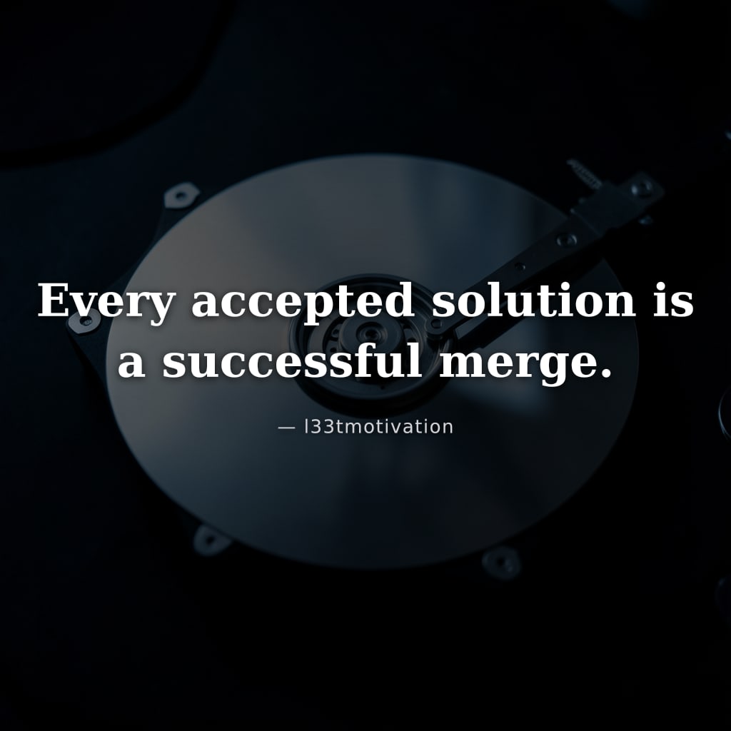 Every accepted solution is a successful merge.