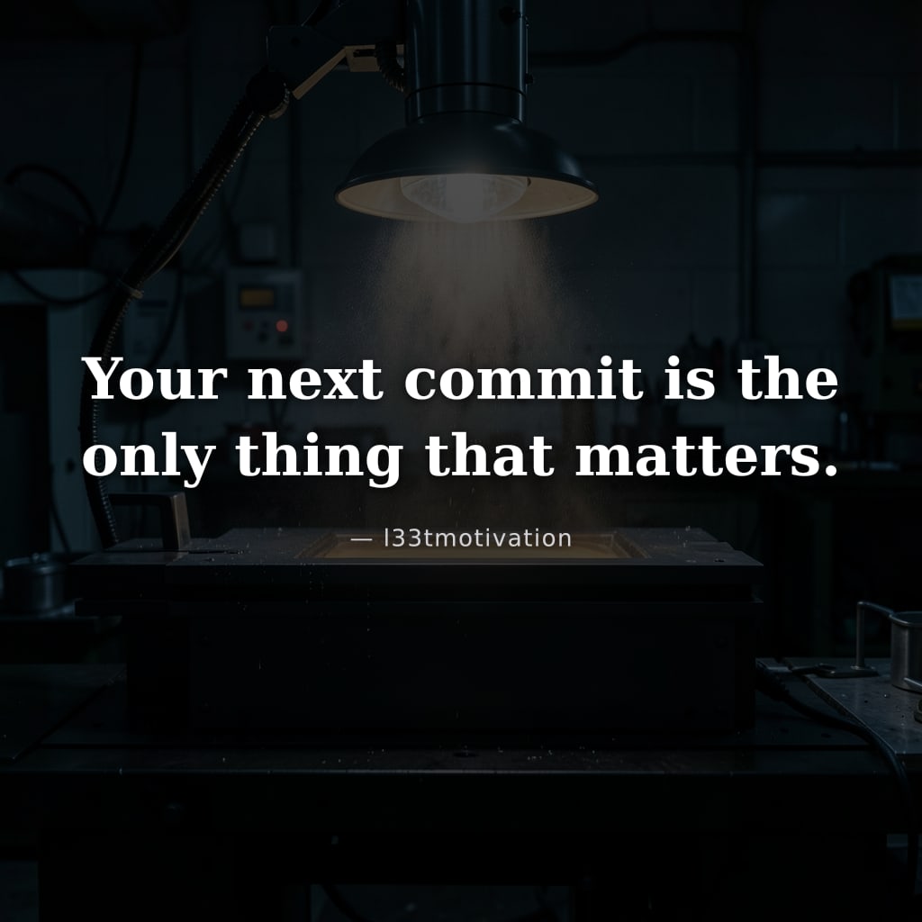 Your next commit is the only thing that matters.